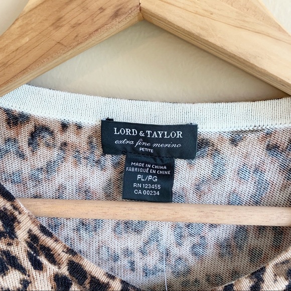 LORD & TAYLOR Leopard Cardigan 100% RELISTED - Picture 2 of 9